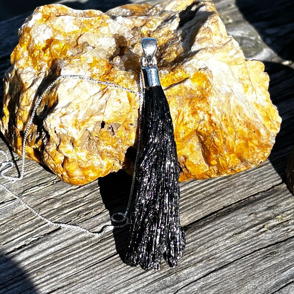 Black Kyanite Necklace - Picture 3 of 11